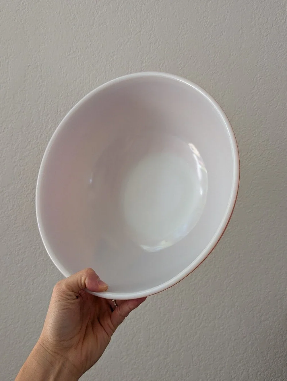 Vintage Pyrex Large 4 Qt MixingBowl 404 Flameglo Red Orange Ombre